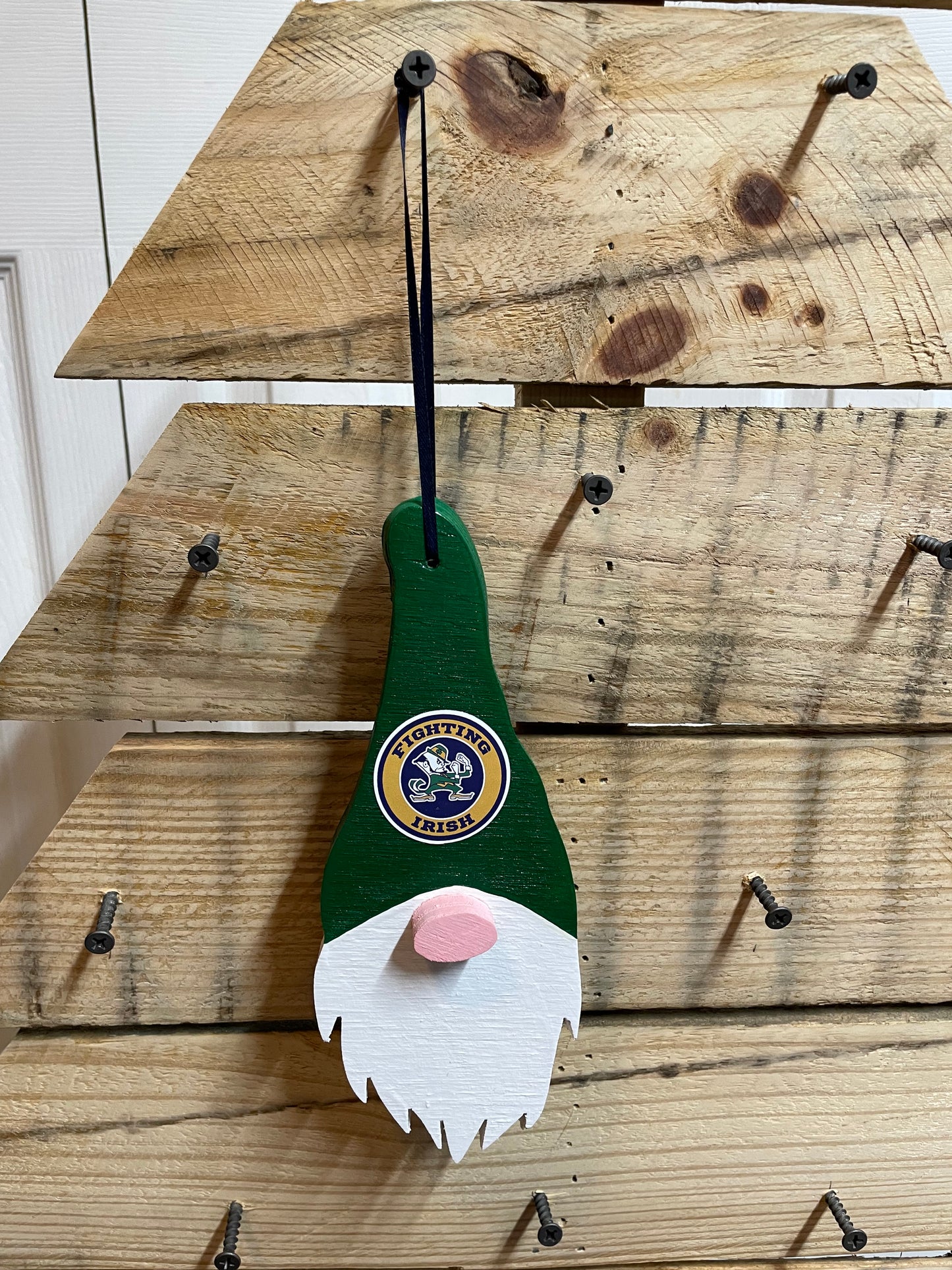 Notre Dame Fighting Irish Themed Gnome Ornament