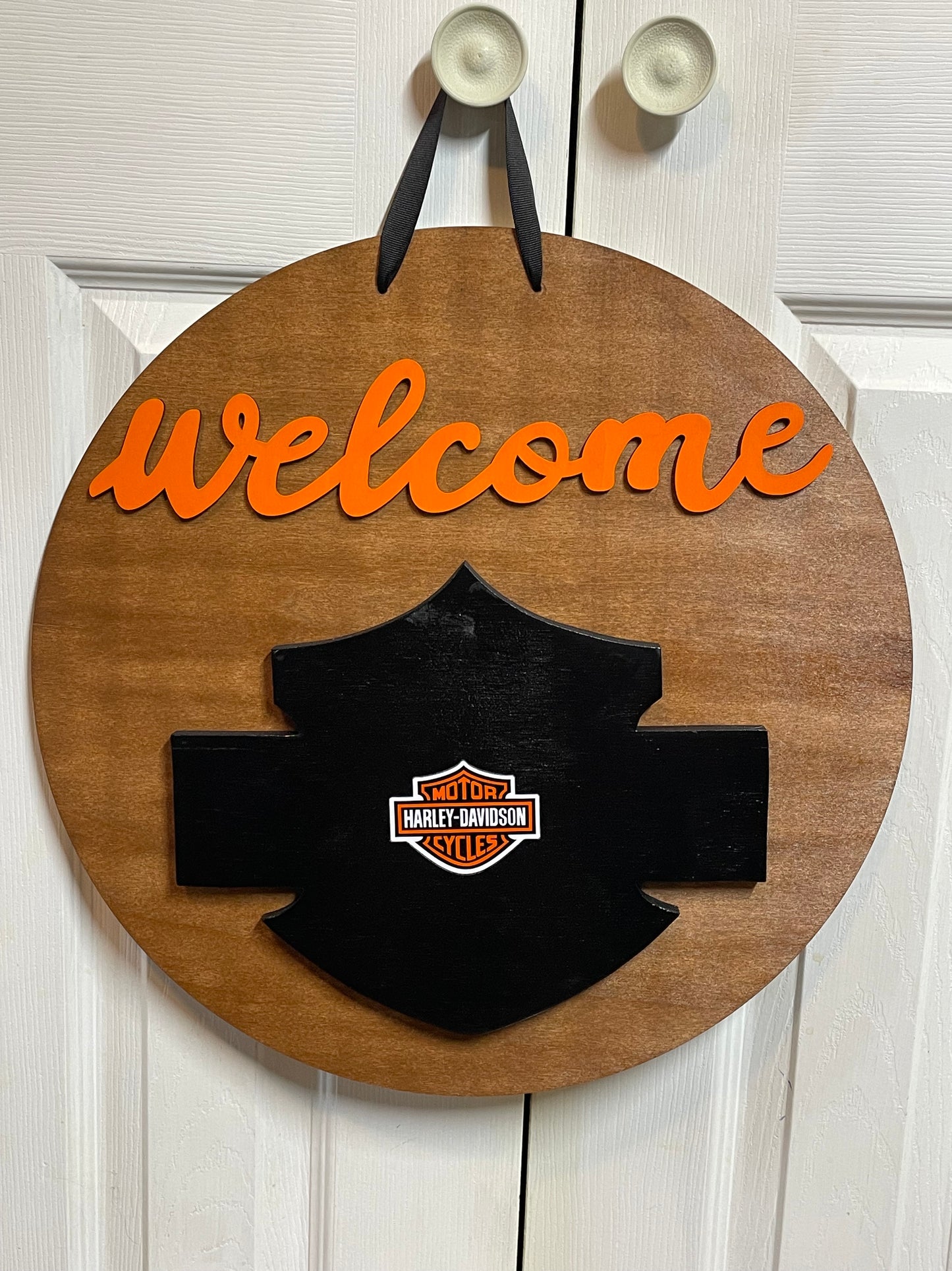 Harley Davidson Themed Door Hanger