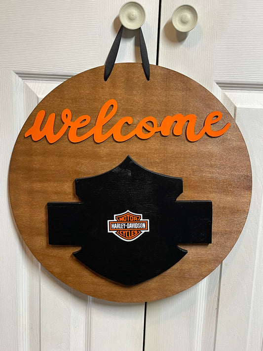 Harley Davidson Themed Door Hanger