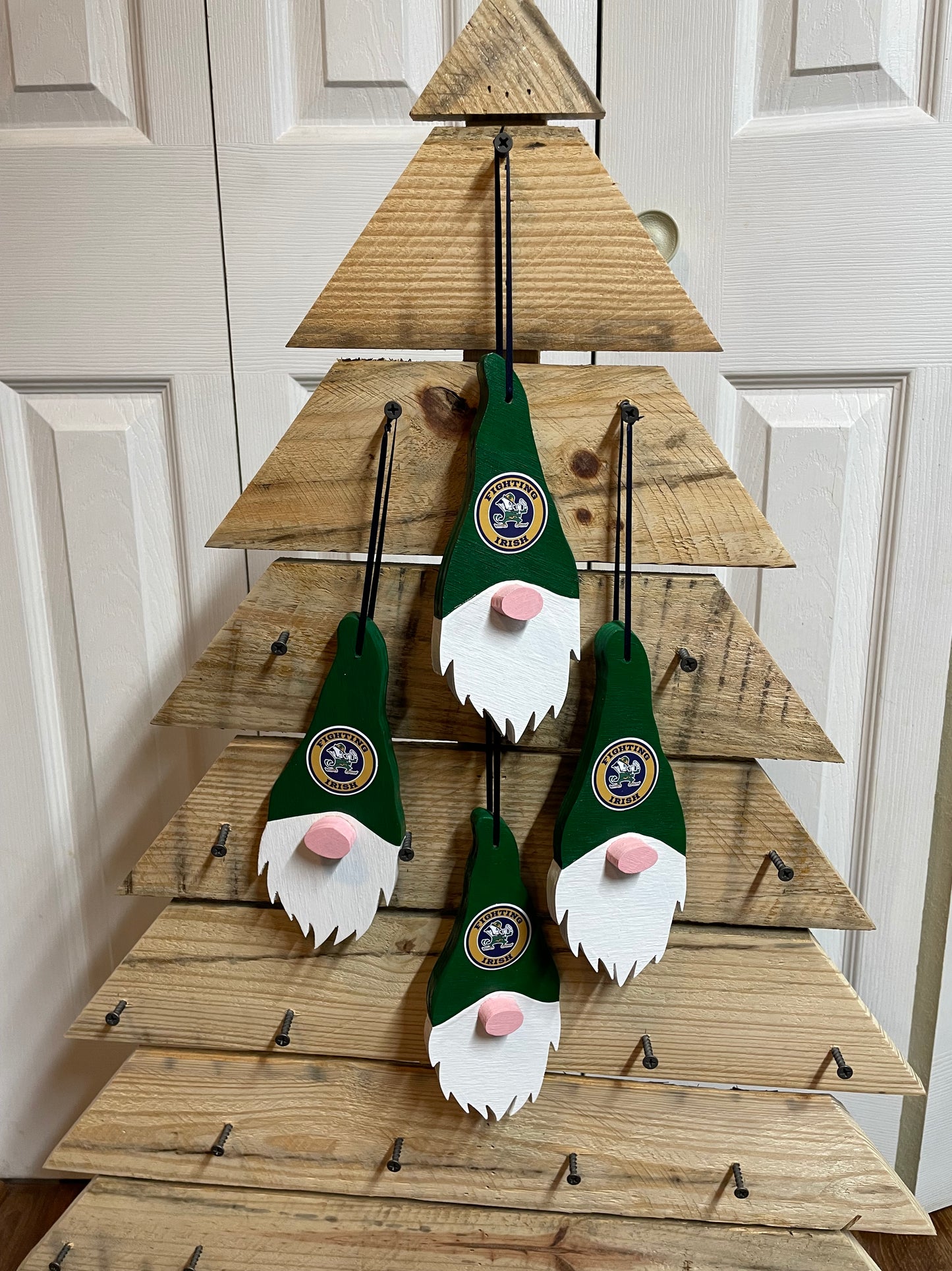 Notre Dame Fighting Irish Themed Gnome Ornament