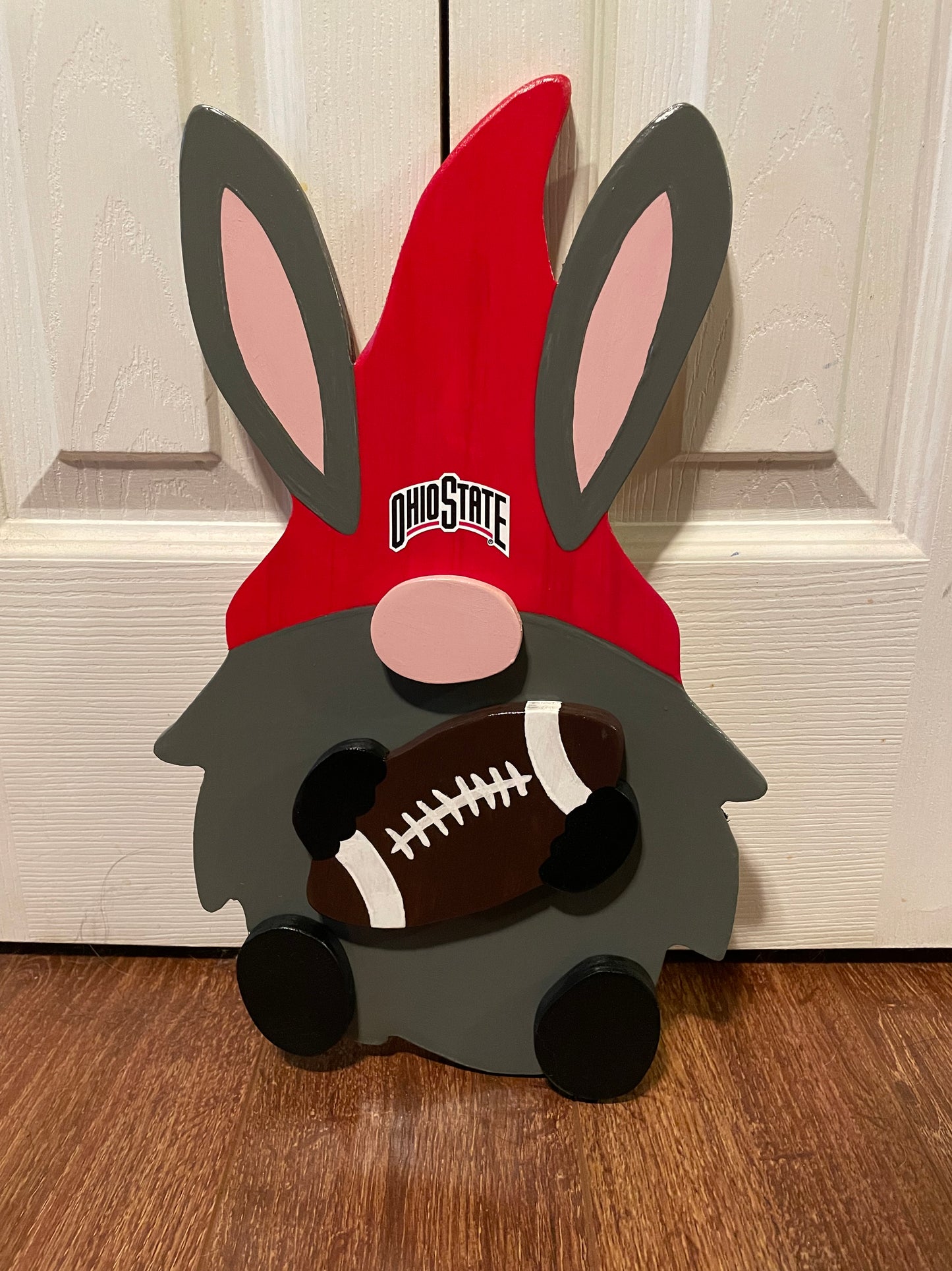 Ohio State Themed Bunny Gnome