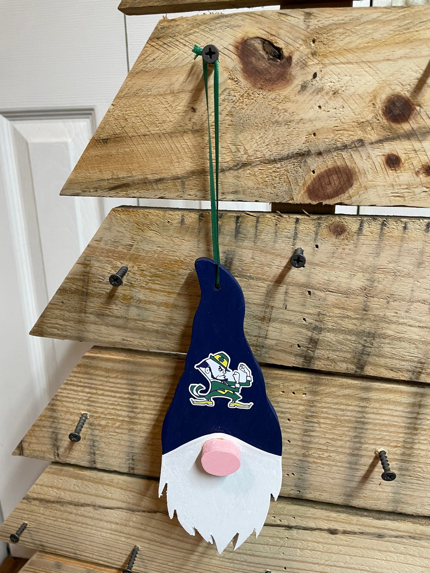 Notre Dame Fighting Irish Themed Gnome Ornament