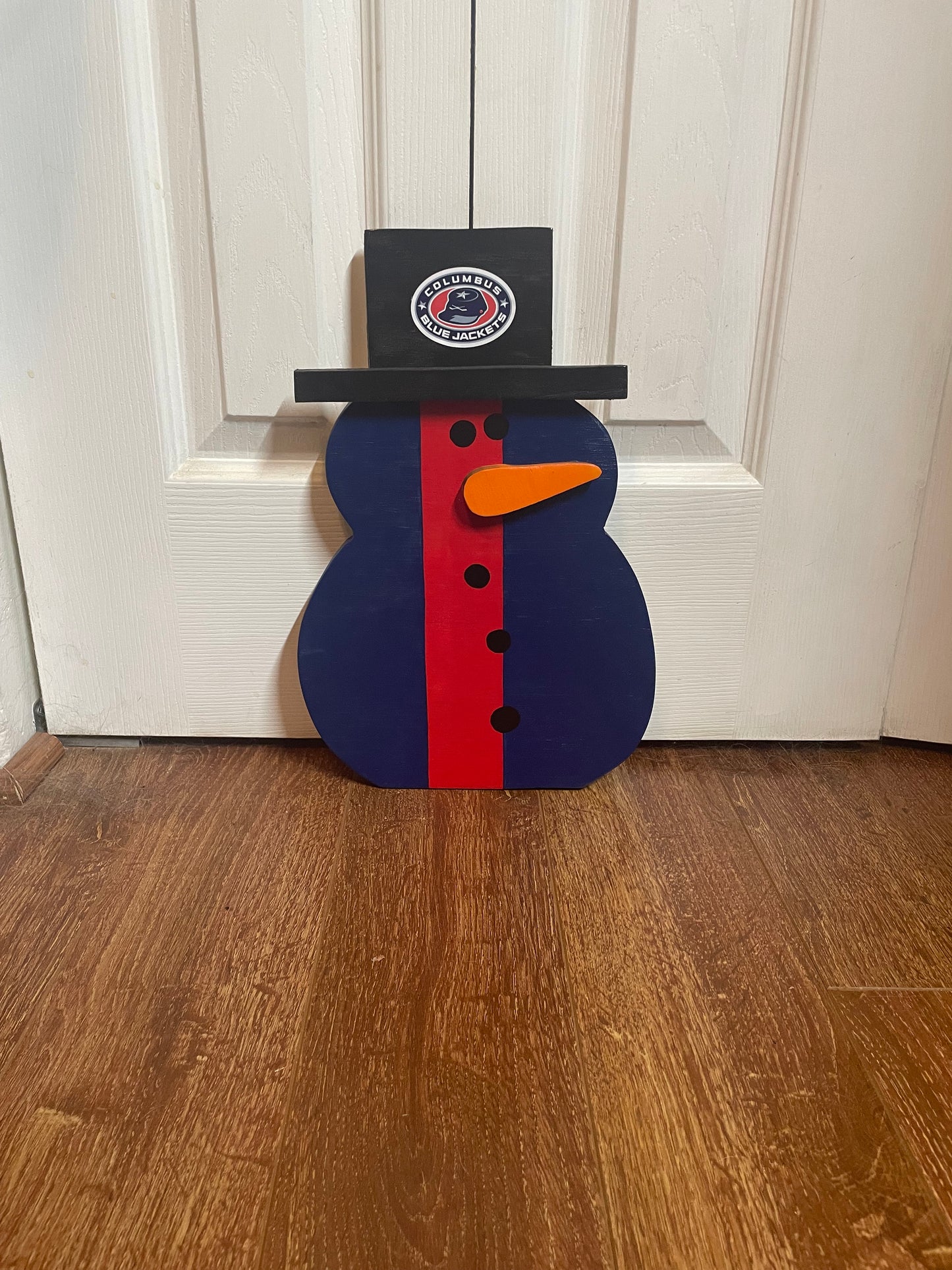 Columbus Blue Jackets Themed Snowman