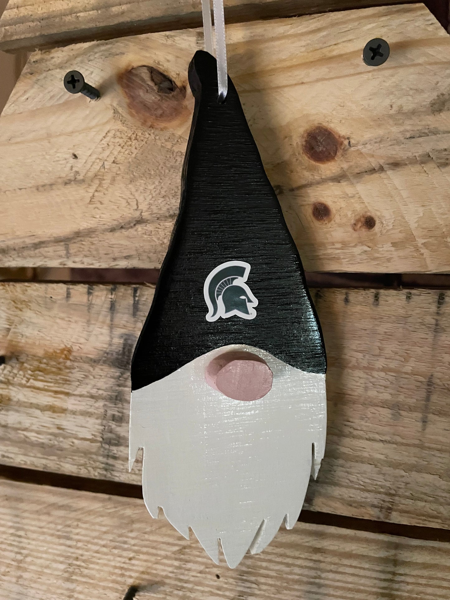 Michigan State Themed Gnome Ornament