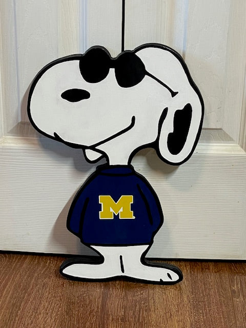 Michigan Wolverines Themed Snoopy