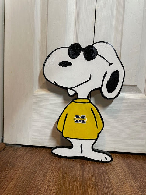 Michigan Wolverines Themed Snoopy